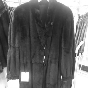 Genuine Black mink coat